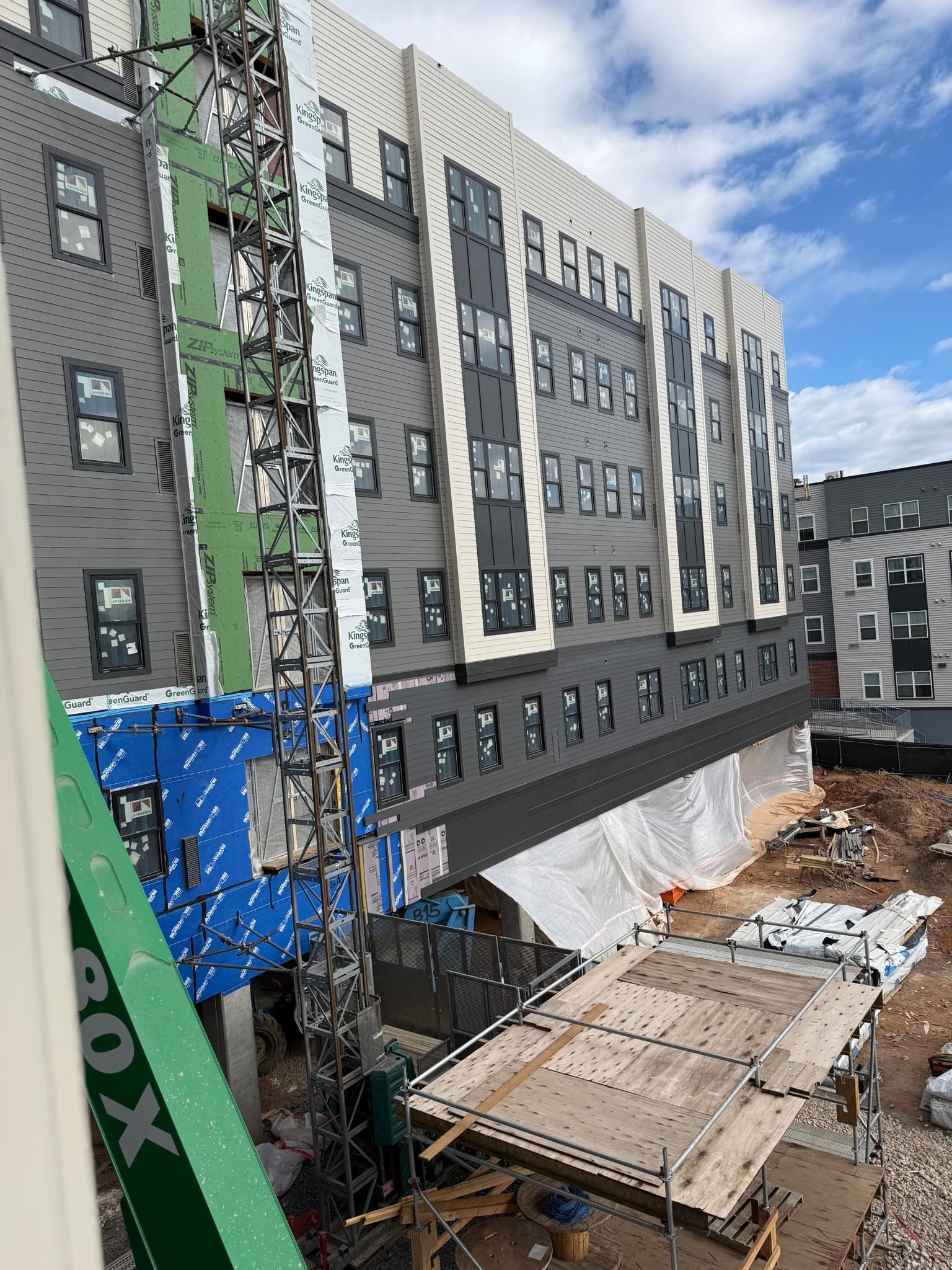 Large building blower door testing